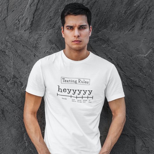 Heyyyyyメールや文字を打つルールTシャツ Tシャツ