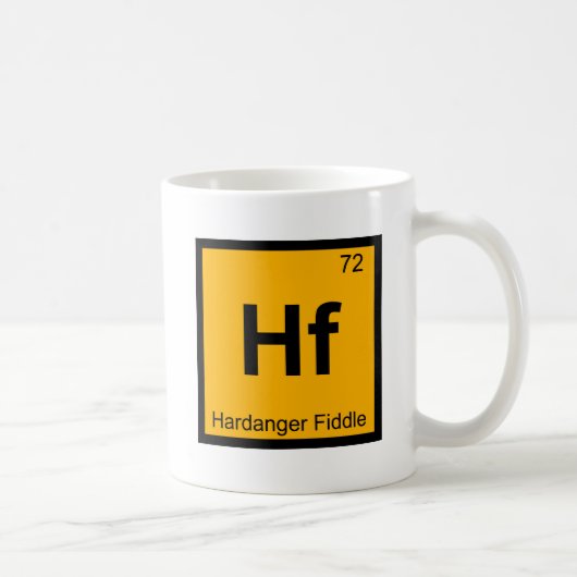 Hf - ハルダンゲルヴァイオリン 周期表 コーヒーマグカップ (右)