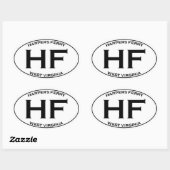 HF – ハーパーズフェリーウェストバージニア 楕円形シール (シート)