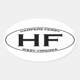 HF – ハーパーズフェリーウェストバージニア 楕円形シール
