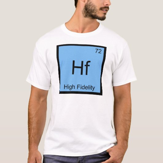 Hf - High Fidelity Chemistry Elementシンボルティー Tシャツ (正面)