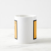 Hf - High Five Chemistry要素おもしろいシンボルT型 コーヒーマグカップ (中央)