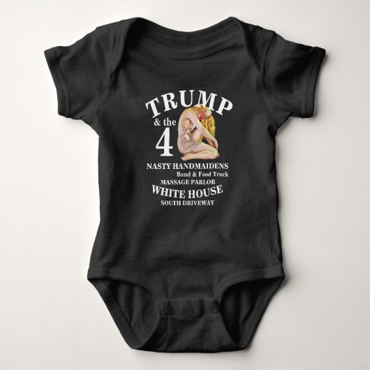 HG トランプ トランプ トレイン MAGA 民主党 TEE ベビーボディスーツ (正面)