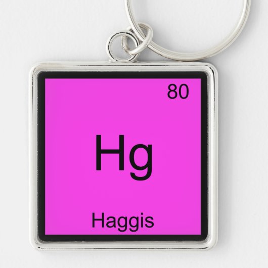 Hg - ハギス おもしろ 化学元素記号 Tシャツ キーホルダー (正面)