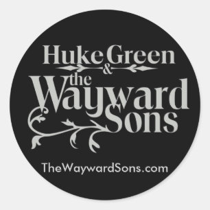 HG&amp; WSのロゴの黒のより大きい背部、TheWaywardSon… ラウンドシール