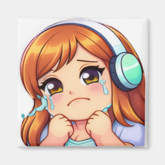 HG Emote: Official "Cry" Square Magnet  マグネット (正面)