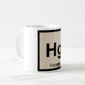 Hg - Hoagie化学周期表の記号 コーヒーマグカップ (正面左)