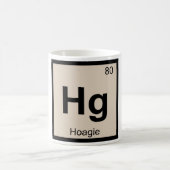 Hg - Hoagie化学周期表の記号 コーヒーマグカップ (中央)