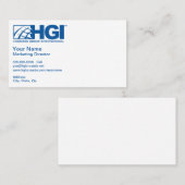 HGIのマーケティング担当重役 名刺 (正面/裏面)