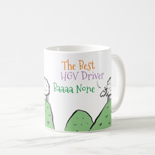 HGV運転最高の者またはトラック運転士 コーヒーマグカップ (正面右)