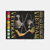 Hh 43ハスキーヘリコプター退役軍人Hh-43ベトナム フリースブランケット (正面(横))