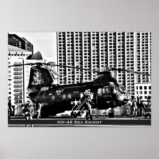 HH-46シーナイト~米国軍隊ヘリコプター ポスター (正面)