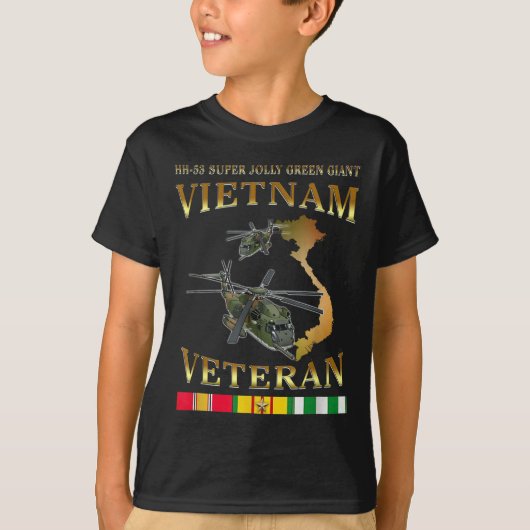Hh-53緑すごい大すてきヘリコプターVietnam V Tシャツ (正面)