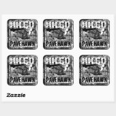 HH-60ホークを舗装 スクエアシール (シート)