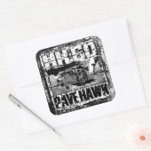 HH-60ホークを舗装 スクエアシール (封筒)