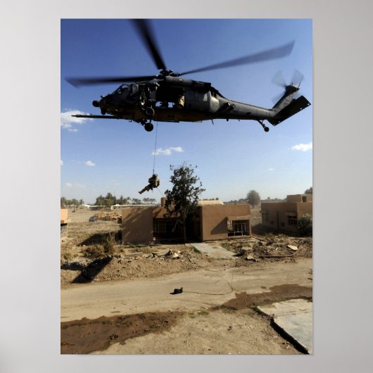 HH-60 2からパラレースキューマンがラッパを吹く ポスター (正面)