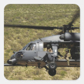 HH-60 Pave Hawkは砂漠を飛行する スクエアシール (正面)