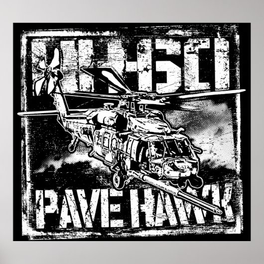 HH-60 Pave HawkポスターテンプレートBKポスター ポスター (正面)