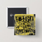 HH-60 Pave Hawk Squareボタンボタン 缶バッジ (正面&裏面)