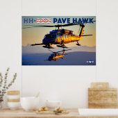 HH-60Gがホークを舗装 ポスター (キッチン)