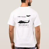 HH-60Hのヘリコプターの海軍飛行士 Tシャツ (裏面)