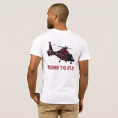 - HH-65を飛ばすために生まれて下さい Tシャツ (裏面フル)