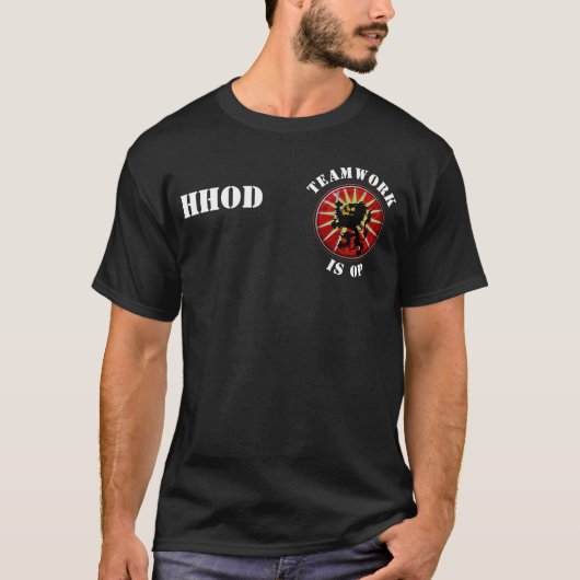 HHOD -悪いI.S. Mechs-4 -チームワークは操作です Tシャツ (正面)