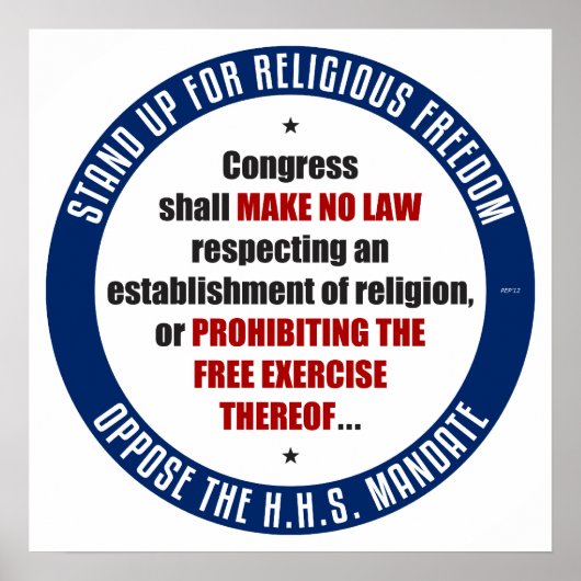 HHSマンデートに反対する ポスター (正面)