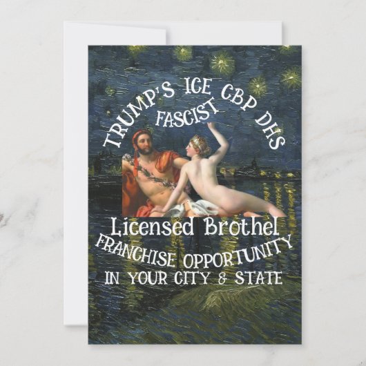 HHS CBP Trumps Dead Obituary Service Party Hell 20 招待状 (正面)