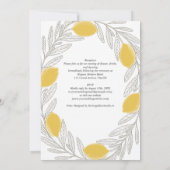 HHS Lemon Wreath Minimal Mediterranean Wedding 招待状 (裏面)