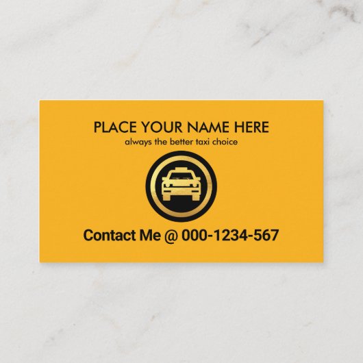 HIイエロータクシーのタクシー運転手 名刺 (裏面)