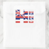 HIハワイ諸島ハワイアン国旗 スクエアシール (バッグ)