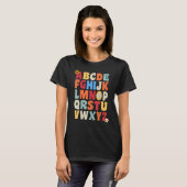 Hi幼稚園アルファベットABC幼稚園ヴィンテージTe Tシャツ (正面フル)