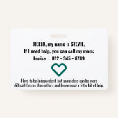 hi私はSOCIAL AFFINYメディカルid pvcバッジを持っている バッジ (裏面)