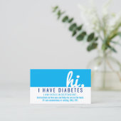 hi糖尿病緊急id pvcバッジ 名刺 (スタンド正面)