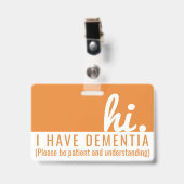 hi認知症とalzheers忍耐pvcバッジ バッジ (クリップ付き表面)