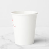 "hi" スクリプト 山サンセット デザイン 紙コップ (左)
