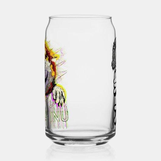 「HI」柴犬 ガラス缶 (左)