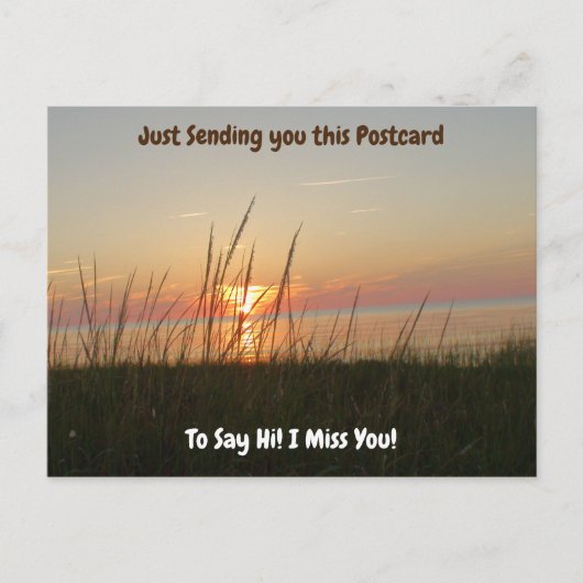 Hi and I  You恋しく思 Sunset over the海 ポストカード (正面)