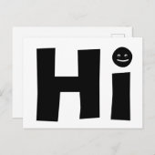 Hi Big Letters Greetingsおもしろいはがき ポストカード (正面/裏面)