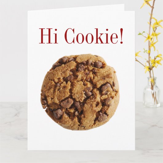 Hi Cookie BIG Greeting Card - SRF カード (黄色い花)