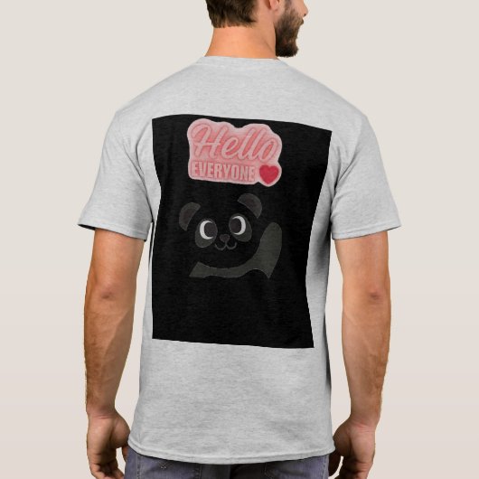 Hi Cute Cat T-Shirt Tシャツ (裏面)