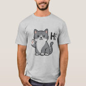 Hi Cute Cat T-Shirt Tシャツ (正面)