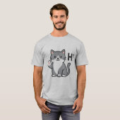 Hi Cute Cat T-Shirt Tシャツ (正面フル)