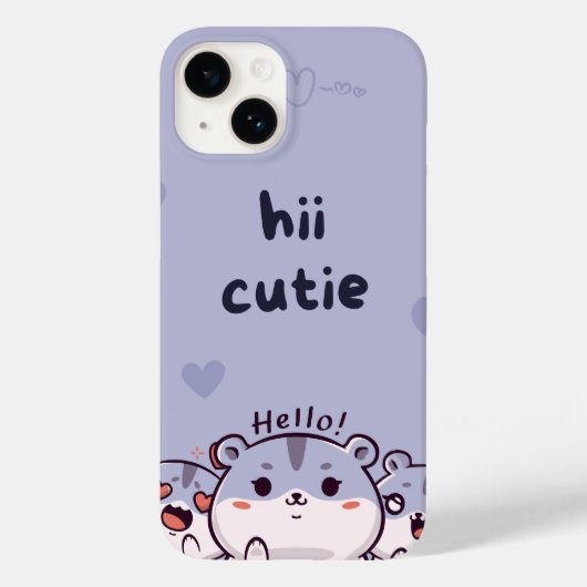 Hi Cutie – Soft Aesthetic Cute Text Design Case-Mate iPhoneケース (裏面)