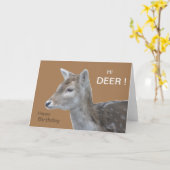 Hi DEER誕生日グリーティングカード カード (黄色い花)
