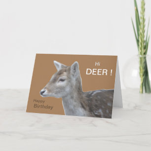 Hi DEER誕生日グリーティングカード カード