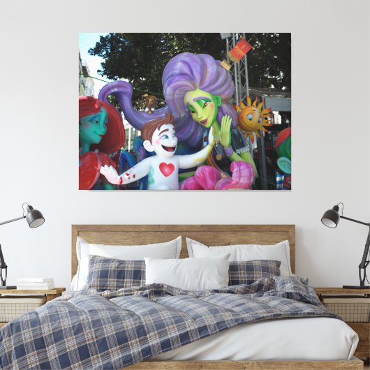 Hi Five Sculpture キャンバスプリント (インサイチュ (寝室))