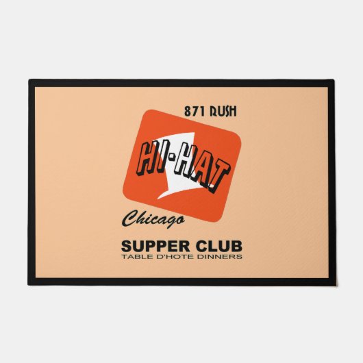 Hi-Hat Supper Club, Rush St.，シカゴ， IL ドアマット (正面)