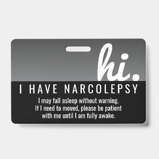 hi i have Narcolepsy patience pvc badge バッジ (正面)